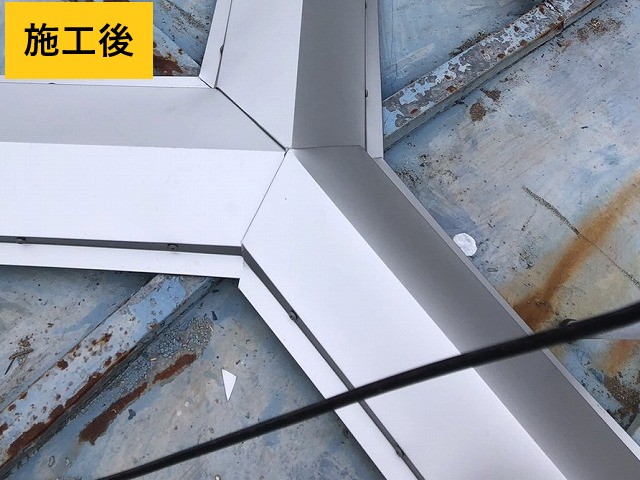屋根修理・雨漏り修理の施工事例：　棟板金交換工事　A様邸