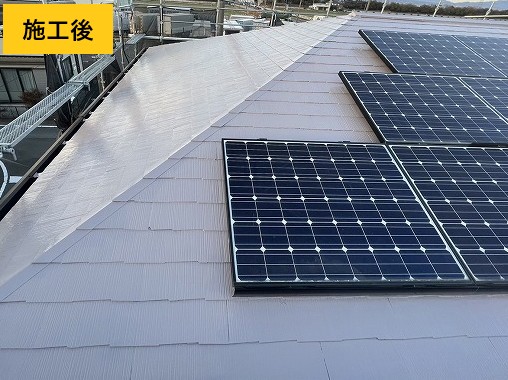 屋根修理・雨漏り修理の施工事例：　屋根塗装工事　O様邸