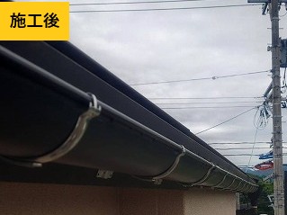 屋根修理・雨漏り修理の施工事例：　雨樋補修工事　O様邸